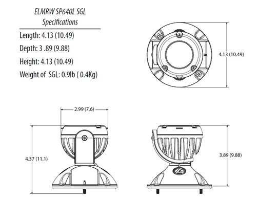 Lithonia ELMRW SP640L DNAXD SGL Universal DC Voltage, 320 Lumens, Linear Pattern, 5VDC-20VDC Input, Single Lamp, Natural Aluminum