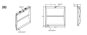 Lithonia ENVX 2X2 HRG 4000LM 80CRI 35K MIN1 ZT MVOLT 2'x2' Ambient ELD Troffer, Hourglass Style, 4800 Lumens, 80 CRI, 3500K, Dim to 1%, 0-10V, 120-277V