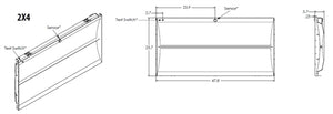 Lithonia ENVX 2X4 HRG 4800LM 80CRI 35K MIN1 ZT MVOLT 2'x4' Ambient ELD Troffer, Hourglass Style, 4800 Lumens, 80 CRI, 3500K, Dim to 1%, 0-10V, 120-277V