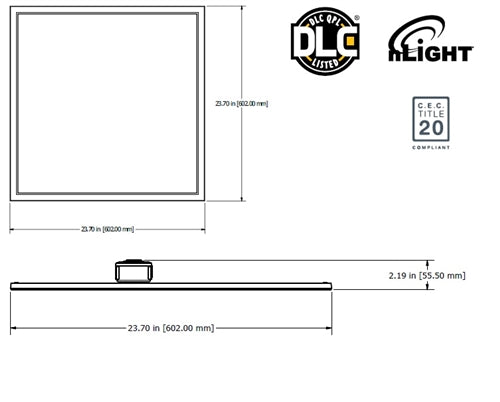Lithonia EPANL 22 34L 40K 2x2 LED Panel 3479 Lumens 31 Watt 4000K