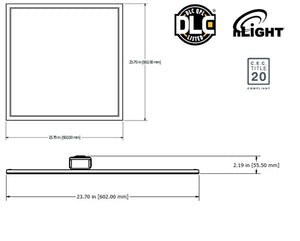 Lithonia EPANL 22 34L 40K 2x2 LED Panel 3479 Lumens 31 Watt 4000K