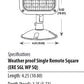 Lithonia ERE GY SGL WP SQ M12 LED Remote Lamp Head Single Lamp Fully Adjustable Gray Wet Location