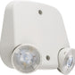 Lithonia ERE W T RD WP LED Emergency Remote Lamp, Ivory White Housing, Twin Lamphead, Round Lamp Head, Weather Proof