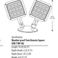 Lithonia ERE GY T SD WP SQ LED Emergency Remote Lamp, Gray Housing Color, Twin Lampheads, Self-Diagnostics, Weather Proof, Square Lamp Head