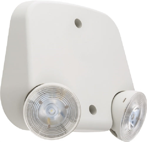 Lithonia ERE W T RD LED Emergency Remote Lamp, Ivory White Housing, Twin Lampheads, Round Lamp Head