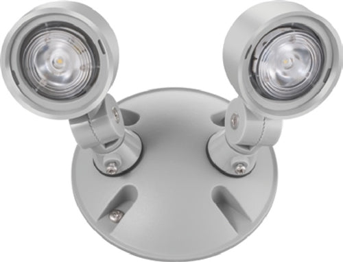 Lithonia ERE GY T WP RD LED Emergency Remote Lamp, Gray Housing Color, Twin Lampheads, Weather Proof, Round Lamp Head