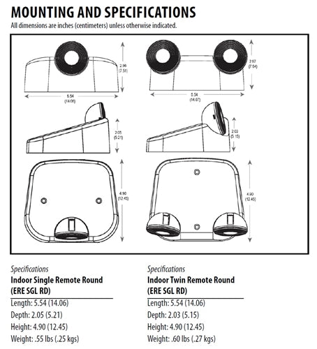 Lithonia ERE W SGL RD LED Emergency Remote Lamp, Ivory White Housing, Single Lamphead, Round Lamp Head