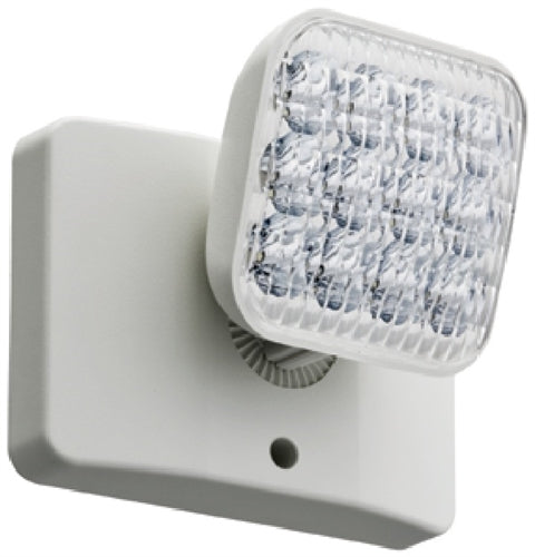 Lithonia ERE W SGL SQ LED Emergency Remote Lamp, Ivory White Housing, Single Lamphead, Square Lamp Head
