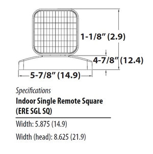 Lithonia ERE W SGL SQ LED Emergency Remote Lamp, Ivory White Housing, Single Lamphead, Square Lamp Head
