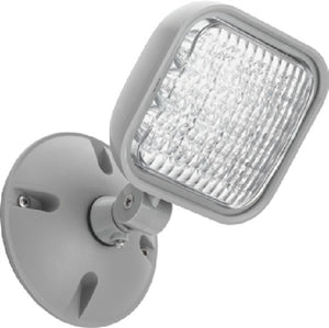Lithonia ERE GY SGL WP SQ LED Emergency Remote Lamp, Gray Housing Color, Single Lamphead, Weather Proof, Square Lamp Head