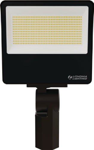 Lithonia ESXF4 ALO SWW2 UVOLT YS DDB LED Floodlight, Adjustable 16000 Lumens, 18000 Lumens, 20000 Lumens Output, Switchable 3000K, 4000K, 5000K Color Temperature, Dusk-to-Dawn Operation PE, 120-347V, 80 CRI, Yoke and SlipFitter
