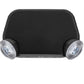 Lithonia EU2L B M12 Low Profile LED Emergency Light, Black Thermoplastic, 2 Lamp Heads, Battery Back Up, Black