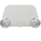 Lithonia EU2L M12 Low Profile LED Emergency Light, Black Thermoplastic, 2 Lamp Heads, Battery Back Up, White