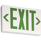 Lithonia EXG LED EL M6 LED Exit Sign White Thermoplastic Green Letters Battery Backup