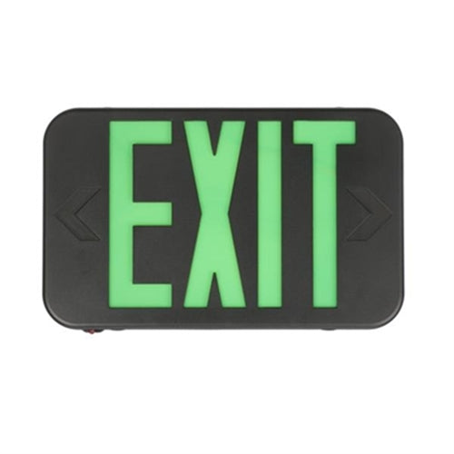 Lithonia EXG LED B EL SD M6 Emergency Exit LED Sign, Black Thermoplastic Housing, Nicad Battery Back-Up, Self-Diagnostics