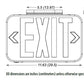 Lithonia EXG LED B EL SD M6 Emergency Exit LED Sign, Black Thermoplastic Housing, Nicad Battery Back-Up, Self-Diagnostics
