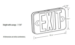 Lithonia EXR LED M6 LED Exit Sign White Thermoplastic Single Face Red Letters