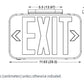 Lithonia EXRG M6 LED Exit Sign White Thermoplastic Single Face Red and Green Letters