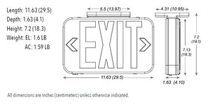 Lithonia EXRG M6 LED Exit Sign White Thermoplastic Single Face Red and Green Letters