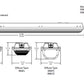 Lithonia FEM L48 6000LM IMAFD MD MVOLT GZ10 40K 80CRI STSL 48" LED Low-Profile Enclosed and Gasketed Industrial Light, 6000 Lumens, Acrylic Deep Frosted Lens, Medium Distribution, 120-277V, 0-10V Dimming, 4000K, 80CRI, Stainless Steel Latches
