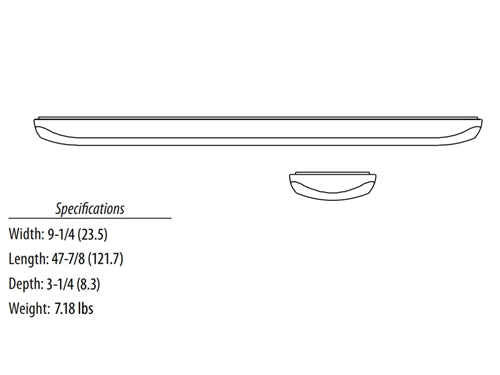 Lithonia FMLL 9 30840 35 Watts 3460 Lumens LED Indoor Ceiling Linear Flush Mount White Finish 4000K