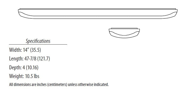 Lithonia FMLL 14IN 30K 80CRI 45W 14" LED Litepuff Linear Low Profile Flush Mount, 120V, 3000K Color Temperature, 80 CRI, White Finish