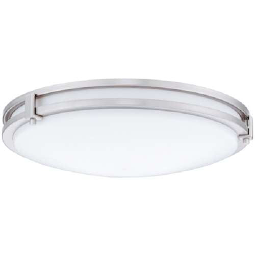 Lithonia FMSATL 16 20840 BN M4 Round Low Profile LED Flush Mount Light, 16 inch, Antique Brushed Nickel