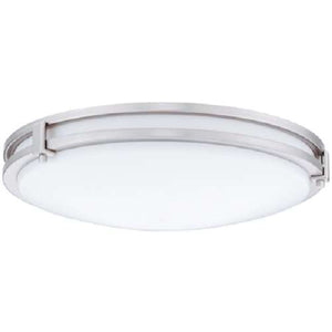 Lithonia FMSATL 16 20840 BN M4 Round Low Profile LED Flush Mount Light, 16 inch, Antique Brushed Nickel