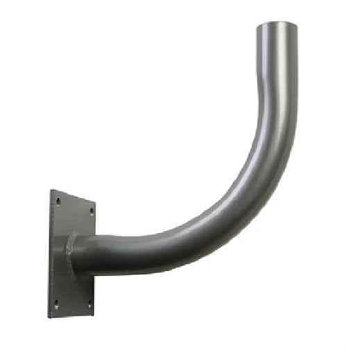 Lithonia FRWB DNAXD U Wall Mount Flood Right Angle Bracket, 12" X 13" (8" Radius Curve), 2-3/8" O.D. Tenon Size, Natural Aluminum
