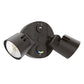 Lithonia HGX LED 2RH 40K 120 DDB Outdoor LED Security Flood Light, 2 Round Heads, 4000K Color Temperature, Non-Adjustable Lumen Output, 120V, Bronze