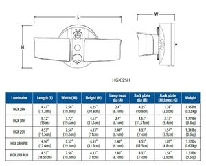 Lithonia HGX LED 2SH ALO SWW2 120 PE DDB Outdoor LED Security Flood Light, 2 Square Heads, Adjustable Lumen Output, 3000K/4000K/5000K Color Temperature, 120V, with Dusk to dawn Photocell, Bronze