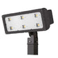 Lithonia HLF1 LED P2 50K WFL 277 YKC62 PER DWHXD 246W High Lumen LED Floodlight, 5000K Color Temperature, Wide Flood Distribution, 277V, Yoke with 16-3 SO Cord Mounting, NEMA Twist-Lock Receptacle, White Finish