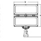 Lithonia HLF2 LED P3 50K WFL 277 YKC62 PER DWHXD 598W High Lumen LED Floodlight, P3 Performance Package, Wide Flood Distribution, 277V, Yoke With 16-3 SO Cord, NEMA Twist-Lock Receptacle, White Finish