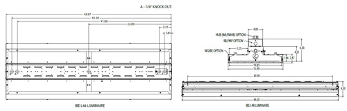 Lithonia IBE L48 30000LM L/LENS MD MVOLT GZ10 40K 80CRI DWH High Bay LED 48" 30000 Lumens, without Lens, Medium Distribution, 0-10V Dimming, 4000K Color Temperature, White