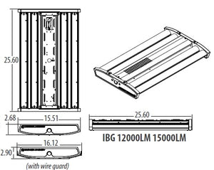 Lithonia IBG 15L MVOLT 97 Watts LED High Bay 15000 Lumens 200W MH Equal 4000K