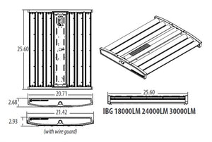 Lithonia IBG 24L HVOLT 5K 150 Watts LED High Bay 24000 Lumens 400W MH Equal 5000K