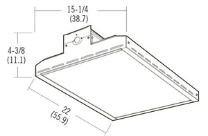 Lithonia IBH 12000LM SD080 MD MVOLT OZ10 40K 80CRI WH LED High Bay 12000 Lumens, 120-277V White Finish
