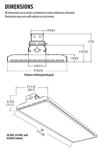 Lithonia IBHST 30000LM L/LENS MD MVOLT OZ10 50K 70CRI BSL20HV WH 272W Solid Top LED High Bay Light, 30000 Lumens, Less Lens, Medium Distribution, 120-277V, Osram, 0-10V Dimming, 5000K, 70 CRI, Battery Pack, Gloss White Finish