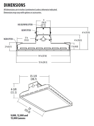 Lithonia IBHST 9000LM SD080 ND 277 OZ10 35K 70CRI BSL20HV WH 78W Solid Top LED High Bay Light, 9000 Lumens, Semi-Diffuse Acrylic, Narrow Distribution, 277V, Osram, 0-10V Dimming, 3500K, 70 CRI, Battery Pack, Gloss White Finish