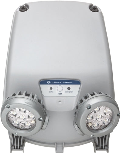 Lithonia INDL SP640L UVOLT LTP SDRT 3.3W Indura Damp Location Emergency Light, 640 lumen, Spot Distribution, 120-347V, Lithium Iron Phosphate Battery, Self-Diagnostics, Remote Testing