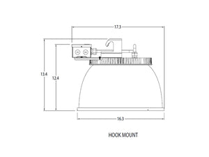 Lithonia JCBL 24L DALR MV 50K SC6 193 Watts Round LED High Bay 22200 Lumens 6-lamp T5HO Equal 5000K