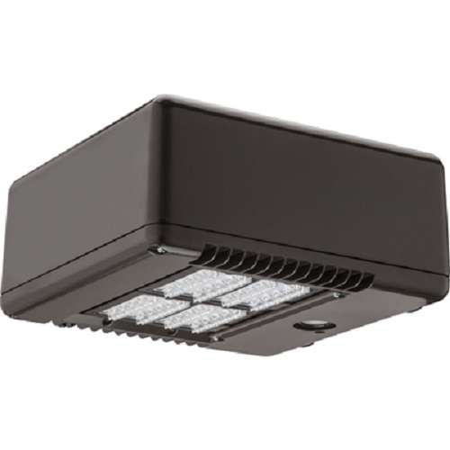 Lithonia KACM LED 20C 700 30K R3 MVOLT SRM DDBXD 46W LED Surface Canopy Light, 20C LEDs, 700mA, 3000K Color Temperature, Type III Distribution, 120-277V, Surface Mount, Dark Bronze Finish