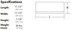 Lithonia KACM LED 60C 530 30K R3 347 SRM DDBXD 103W LED Surface Canopy Light, 60C LEDs, 530mA, 3000K Color Temperature, Type III Distribution, 277V, Surface Mount, Dark Bronze Finish