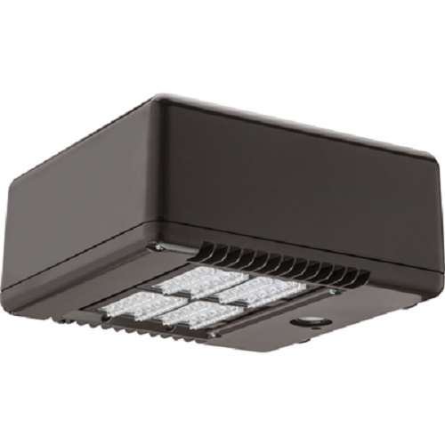 Lithonia KACM LED 20C 700 40K R5 MVOLT YK DBLXD 46W LED Surface Canopy Light, 20C LEDs, 700mA, 4000K Color Temperature, Type V Distribution, 120-277V, Yoke/ Trunnion Mount, Black Finish