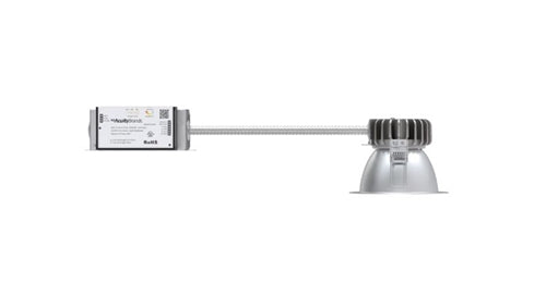Lithonia LBR4 ALO2 SWW1 AR TRW LSS MWD MVOLT UGZ 4" Round Retrofit Downlight, 1000/1500/2000 Lumens, Switchable CCT, Clear Reflector, White Painted Flange, Semi-Specular Reflector Finish, Medium Wide Distribution, 120-277V, Univ Dim to 10%
