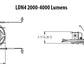 Lithonia LDN4 30/30 MVOLT GZ10 NLTAIR2 HSG 4" Round Downlight, 3000K, 3000 Lumens, 120-277V, 0-10V Driver Dims to 10%, nLight Air enabled, Housing Only