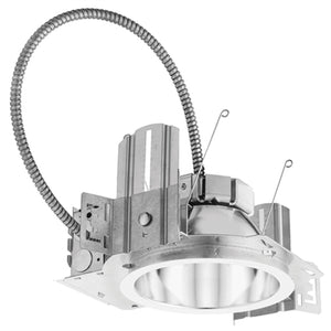 Lithonia LDN6 40/07 LO6 AR LSS MVOLT GZ10 E10W BAA 6" Downlight LED, 4000K, 750 Lumens, Clear Semi-Specular Trim, 120-277V, 0-10V Driver Dims to 10%, 10W Battery Pack, Buy American Act