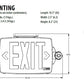 Lithonia LHQM S W RG MVOLT HO Emergency Light Exit Sign Combo, Stenfil Face, White Housing, Red/Green Switchable Letter, 120-277V, High-Output Ni-Cad