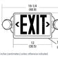 Lithonia LHQM LED G HO R0 M6 LED Emergency Light Exit Sign Combo White Thermoplastic 2-Lamp Single Face Quantum Green Letters Battery Backup, Less Lamp Heads