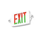 Lithonia LHQM S W RG MVOLT HO SD Emergency LED Light Exit Sign Combo, Stencil Face, White Housing, Red/Green Switchable Letter, 120-277V, High-Output, Self Diagnostic